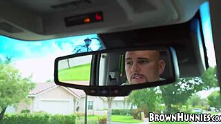 Busty ms yummy bent over car hood taking doggystyle monster cock pounding