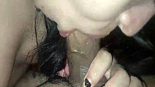 curvy latina milf deepthroats monster cock creampie swallow