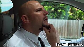 Busty ms yummy bent over car hood taking doggystyle monster cock pounding