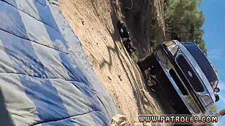 Cop Latina Babe Deepthroats Then Fucks Interracial With Police Partner Outdoors