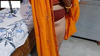 Desi Wife's Tight Pussy Stretched by Condom-Covered Cock in Late-Night Bedroom Thrusts