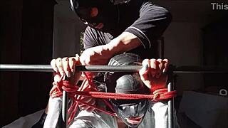 Bound Laura's Heels Stockings Body Takes Rough Milf Bondage Cumshot