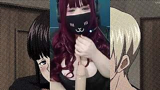 Goth BBW milf with huge natural tits commands jerk off in dirty talk roleplay session