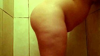 pregnant jully's swollen pussy drips while teasing her tight ass for hot milk