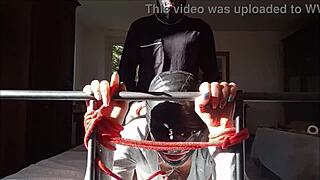 Bound Laura's Heels Stockings Body Takes Rough Milf Bondage Cumshot