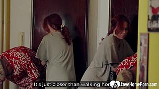 who wouldn't crave pounding that redhead stepmom's juicy pussy after ripping her clothes?