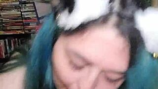 whoa i got way too playful with my big tits and dildo tonight 🔥😏