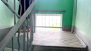 omg that horny exhibitionist with big ass dragged muscular guy home for rough doggystyle pounding