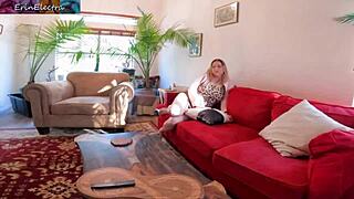 aww his chubby blonde stepmom with big natural tits and fat ass is begging for creampie doggystyle missionary 😍🍑💦