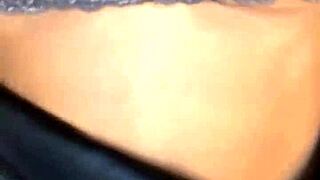 Curvy ebony milf vibes wet pussy to squirt then pees soaking her thick thighs