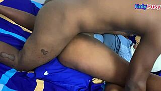 how does this juicy big booty african girlfriend scream in homemade missionary rough?