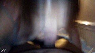 she rides reverse cowgirl on black cock homemade interracial blowjob action heats up