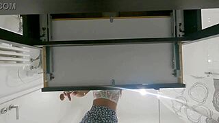 Petite Brunette Babe Strips Panties to Reveal Tight Shaved Pussy and Bare Ass