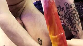 Watch her master deepthroat skills up close on a huge cock