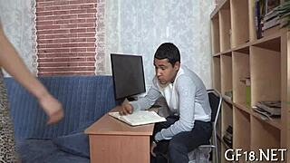 ex-girlfriend blowjob contest turns hardcore fuck game