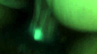 Bent over ebony quickie creampie doggy in homemade ghetto ass pounding