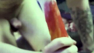 Watch her master deepthroat skills up close on a huge cock