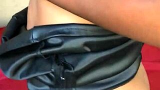 Curvy ebony milf vibes wet pussy to squirt then pees soaking her thick thighs