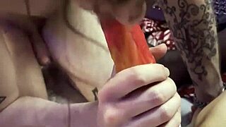 Watch her master deepthroat skills up close on a huge cock