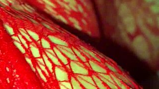 hot latina in red bodysuit masturbates to soaking orgasm!