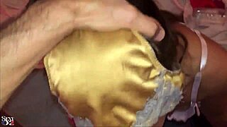 French Amateur Blonde Milf In Satin Lingerie Bra Panties Deepthroats Cocks Pov Cumshots