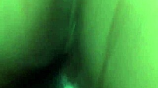 Bent over ebony quickie creampie doggy in homemade ghetto ass pounding