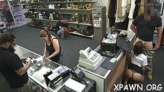 Store backroom hides slutty reality fuck with horny sucking and rough pounding