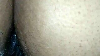 Fat ebony milf pussy slammed doggystyle bent over creampie