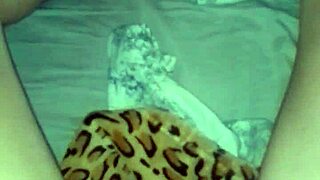 brunette masturbates wet pussy under blanket while stepdad games pov