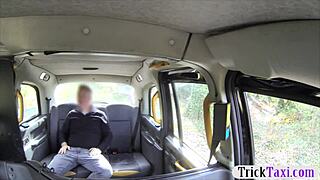 passenger with big tits gets banged hard while footjobbing her pervert client