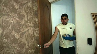 Venezuelan milf kylei eliish alone in hotel room tempts room service guy into crazy wild riding sex frenzy