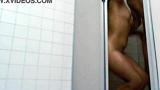 real couple's steamy bathroom shower at home