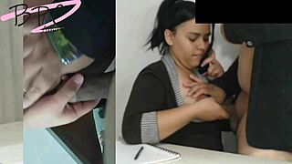 secretary latina tries anal assfucking bent over but blooper fails cumshot