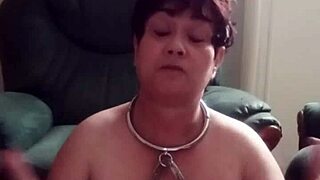 i'm such a dirty chained milf whore marie humiliating myself with dildo in toilet bdsm session... ugh 😩🔗