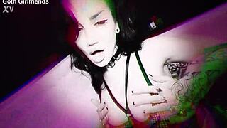 nova cane, that naughty goth gf, rides cock and loves pussy licks