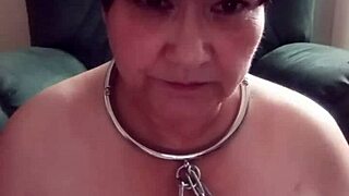 i'm such a dirty chained milf whore marie humiliating myself with dildo in toilet bdsm session... ugh 😩🔗