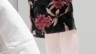 Wow Sexy Asian Student In Adult One Piece!