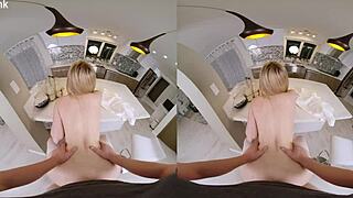 Blonde slut sneaks milkman for cheating pov pounding in stockings