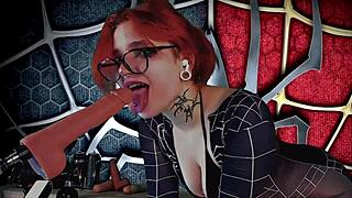 meridjane as spider girl... ugh she gives that deep passionate blowjob so good!!