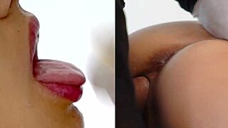 stepsis bent over takes big cock deep.