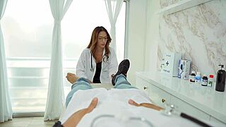 Doctor ashley sanz rides harold's dick gets facial in hospital quickie