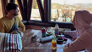 Mountain Getaway Turns Wild! Laura Quest Rips Clothes Teases Flashes Big Ass Tits Outdoors!!