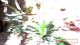 Sultry Ebony Roommates Ignite Dorm Threesome Passion.