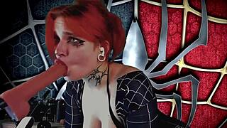 meridjane as spider girl... ugh she gives that deep passionate blowjob so good!!