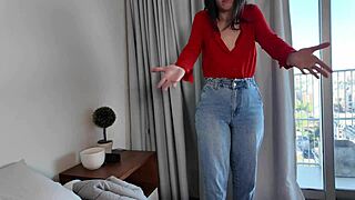 stepmom and stepson squeeze into one hotel bed together