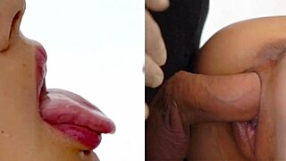 stepsis bent over takes big cock deep.