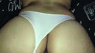 Ex-girlfriend visits rides my cock cowgirl and takes cum on her ass