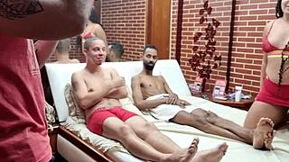 18-year-old brazilian teen's first double penetration backstage revealed