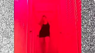 Blonde BBW Goddess Dances in Heels Flaunting Legs and Mature Curves