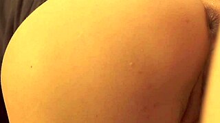 Fucking my boyfriend's friend doggystyle bent over while he hits the bathroom! Cum on ass blast!